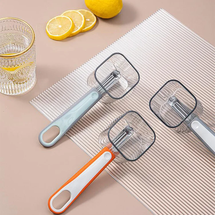 Kitchen fruit&vegetable tools and gadgets stainless steel potato peeler creative peeler garbage collection small box