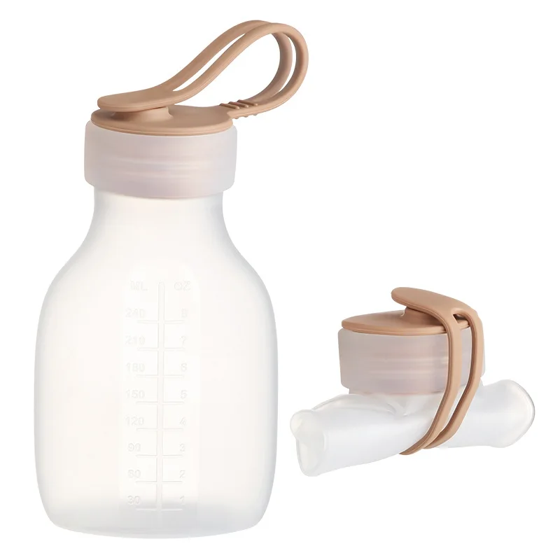 240ml 8Ounces BPA Free Food Grade Reusable Leak Proof Breastmilk Storage Bags Collapsible Milk Preservation Freezer Container
