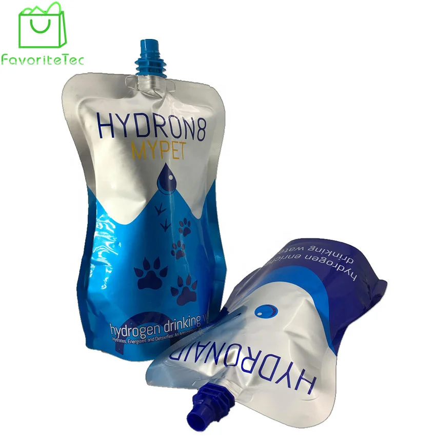 Custom Print 200ml 500ml 1000ml Liquid Aluminum Foil Packaging Shape Stand Up Drink Pouch Bag With Spout Cap