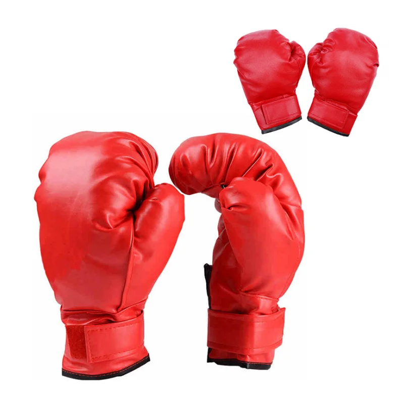 FANDING дешевые оптовые новые профессиональные красные боксерские перчатки из искусственной кожи на заказ для силовых тренировок