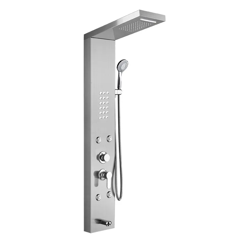 Modern Style Digital Display Shower Panel Tower Wall Panels Bathroom Waterproof Hot Cold Bathroom Shower Mixer Set