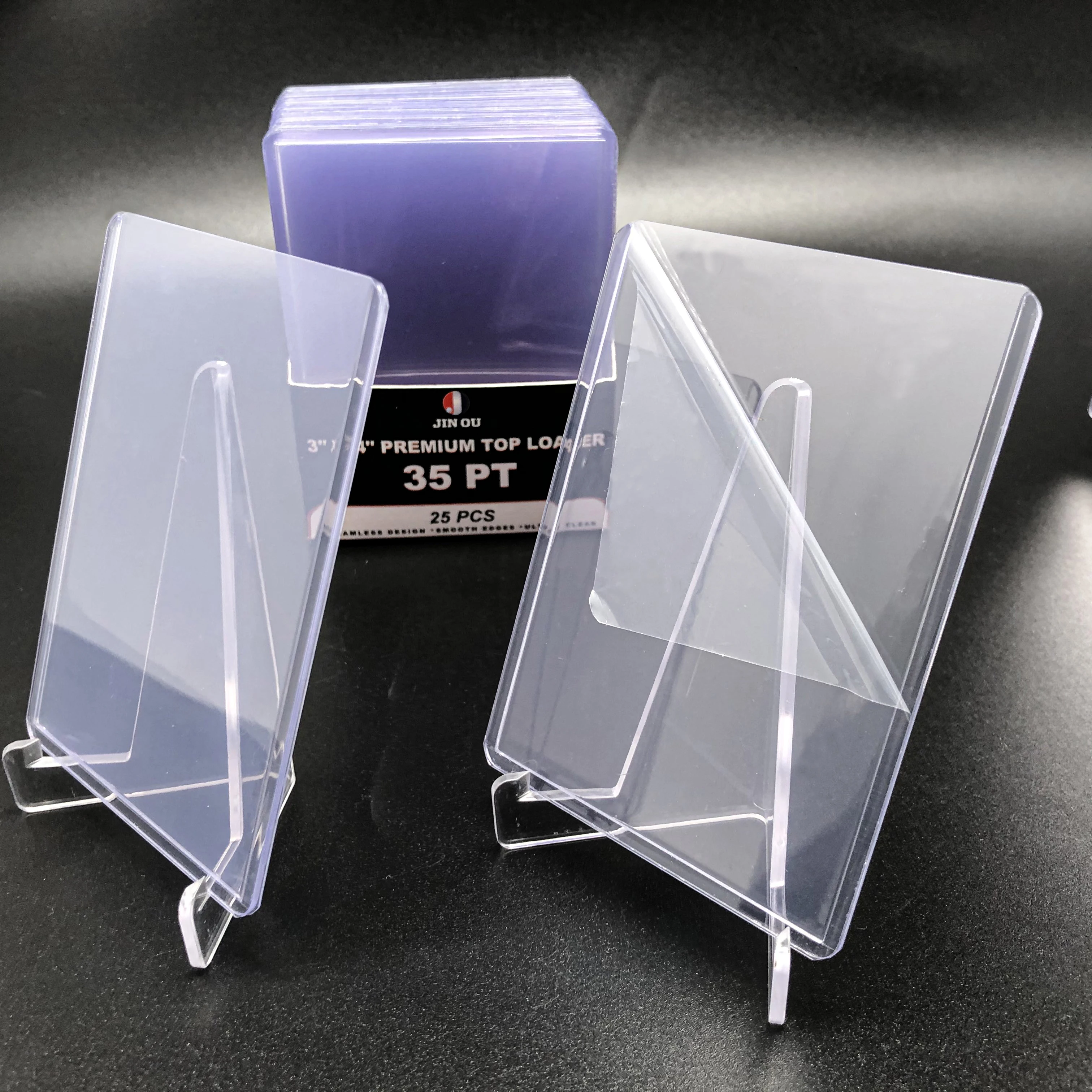 Premium 2 sides film coated PVC topload seamless custom competitive price JO-KY-01 toploader