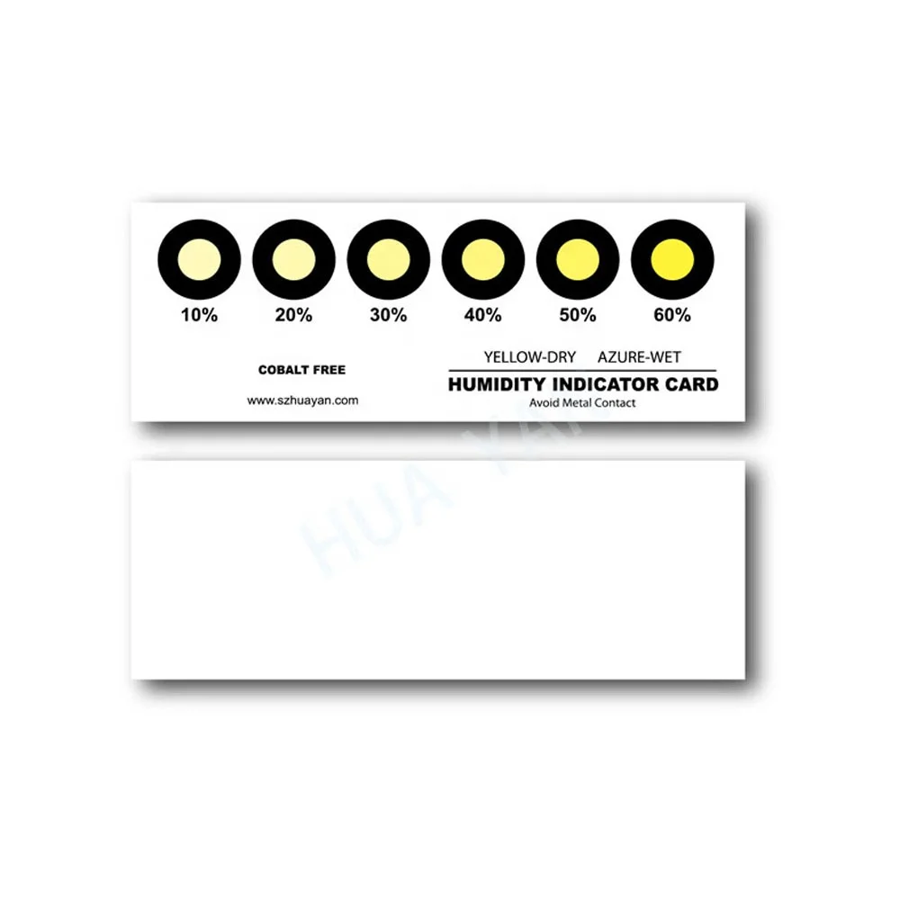 
Electronics Industrial Use Spot Customized Humidity Indicator Cards HIC 