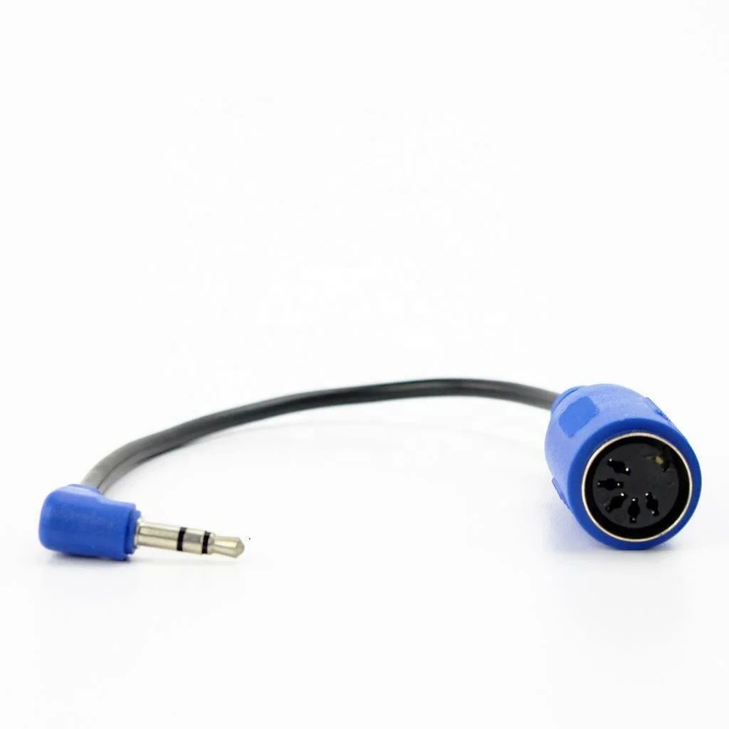 Angled MIDI Din 5 Pin Female To 3.5mm 1/8' Male TRS Stereo Jack Audio Type B Cable