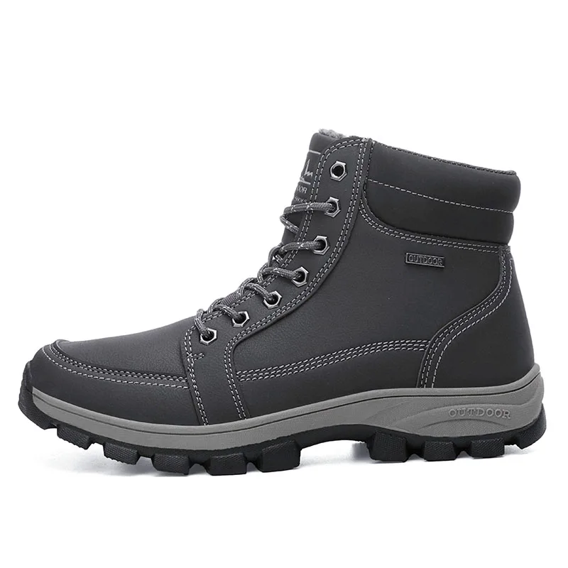 
Mens Outdoors Sports Fashion shoes Women Classic Antiskid Wear-resisting Martin Boots Snow Couples Leather Mid-Calf Boots 
