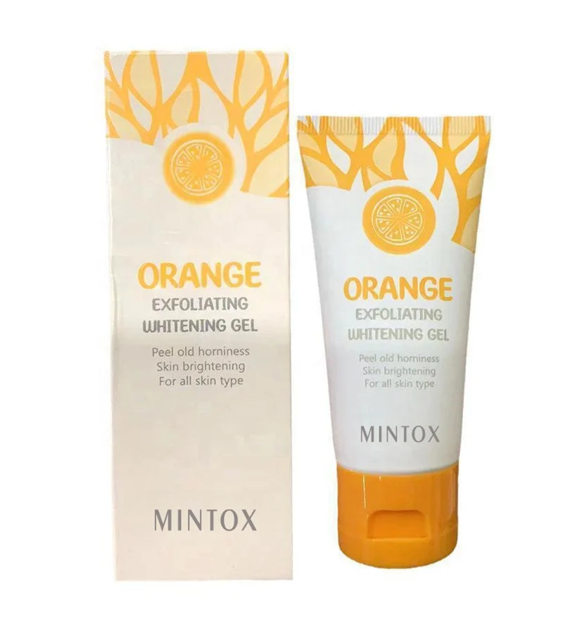 Orange Exfoliating Gel Scrub Cream Shrink Pores Body Scrub Brightening for Women Skin Whitening Peeling