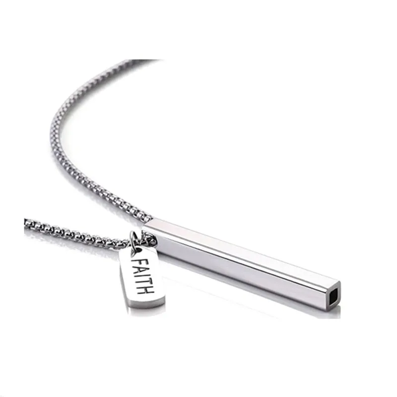 Anxiety Stainless Steel Necklace,Mindful Breathing Necklace The Shift Anxiety Whistle Necklace