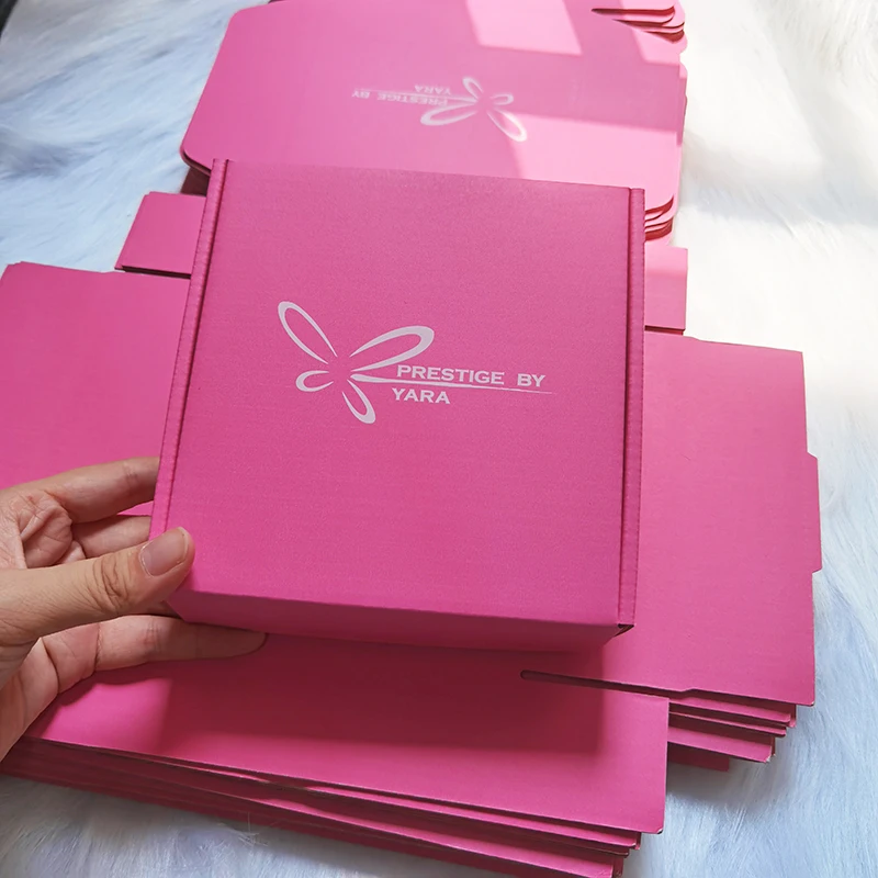 Custom Logo Printed Rigid Kraft Paper Packaging Mailing Shipping Cardboard Colored Corrugated Box For Clothing