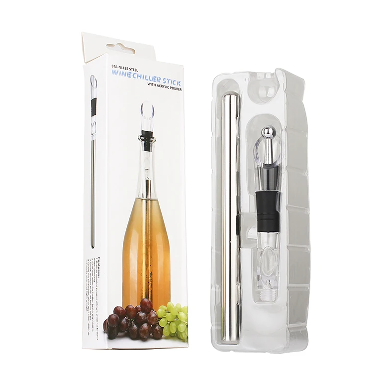 Ready Stock Direct Factory Supply China Wholesale Chilled Wine Chilling Wine Aerator Pourer Stainless Steel Cooling Rod Chiller