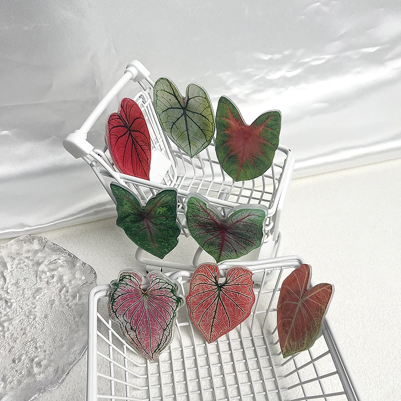 Plant Leaf Fridge sticker Acrylic drop Glue Fridge - Acrylic Refrigerator magnet- Office kitchen decoration fridge sticker