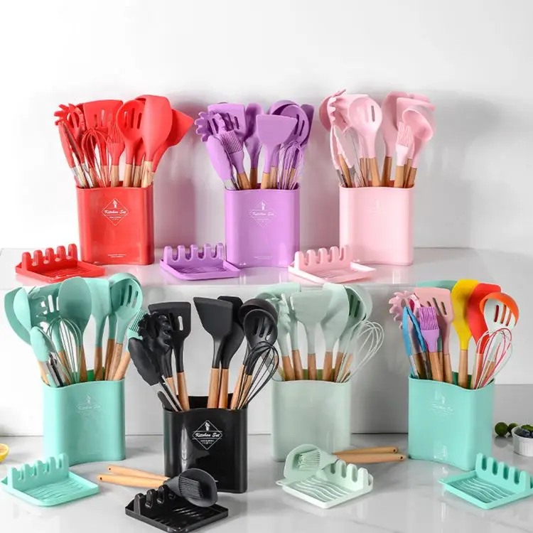 New Arrivals 11pcs Heat Resistance Silicone Accessories Cookware Set Cooking Tools Kitchenware Kitchen Utensils