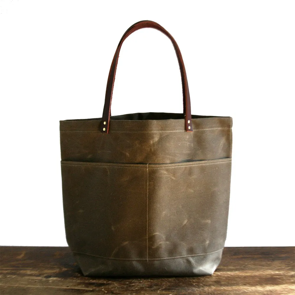 2024 Durable Vintage Waxed Canvas Bag Tote Shoulder Bag