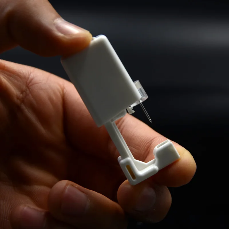 Disposable Self Ear Piercer Hypoallergenic Ear Piercing Tool Including CZ Stainless Steel Earring Studs Safety Ear Piercing Gun