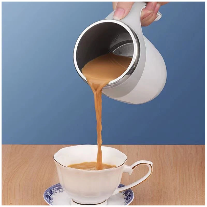 2024 Portable Smart Stainless Steel Automatic Electric Mixer Mixing Cup Coffee Milk Magnetic Rotation Coffee Self Stirring Mug