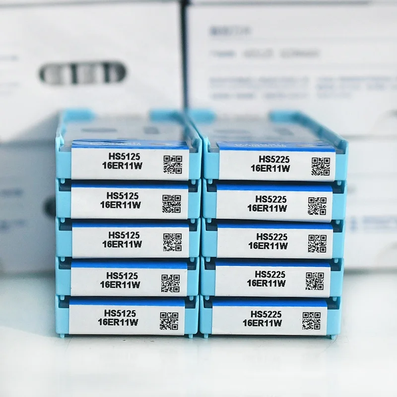 HADSTO China Threading Inserts 16ER11W HS5225 Cnc Lathe Cutting Tools Turning Tungsten Carbide Cutter Blade for Metal Machine