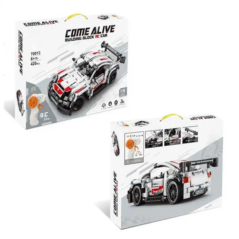 1/16 Scale Remote Control Drift Car Building Blocks Sets Model Super Car DIY Assembled Bricks Sets Toys For Kids