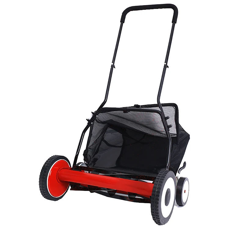 Scojet Garden Tools Hob 4 Wheels 16-20 inch Hand Push Lawn Mower Reel Mower Manual Cutting Grass Car