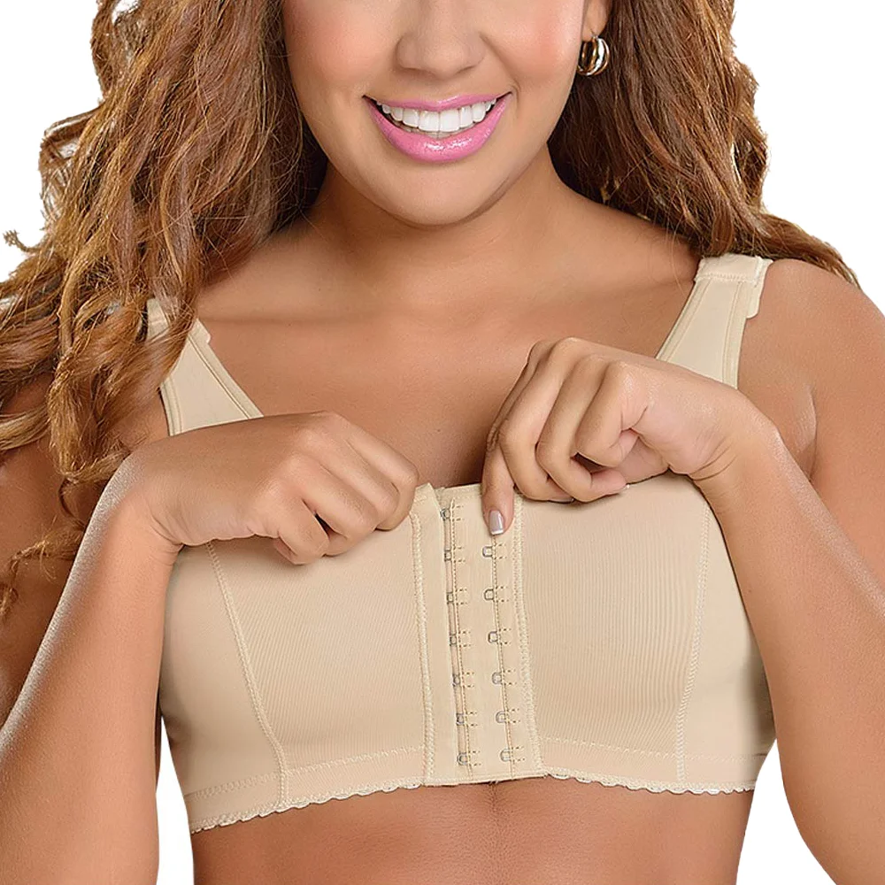 Breathable Fabric Yoga Sport Tops After Childbirth Post Surgical Faja Breast Shapewear Post Op Bra Shaper