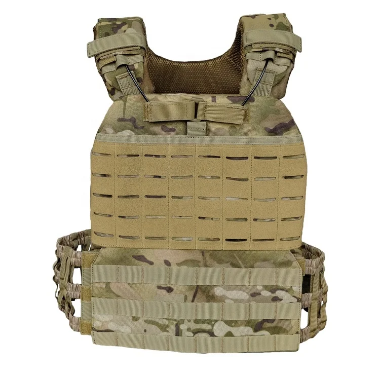 Outdoor Ultra-Light Breathable Combat Training Vest Tactical Molle Plate Carrier Vest Adjustable