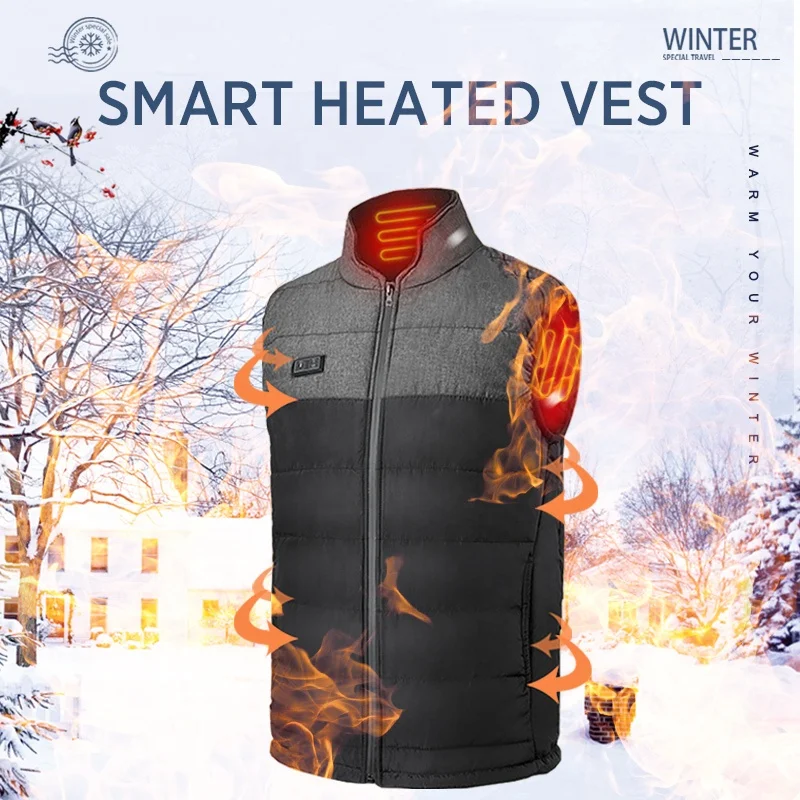 
Snowwolf Fashion Intelligent Outdoor Clothing Winter Riding Skiing Mens Usb Heated Waistcoat & Vest 