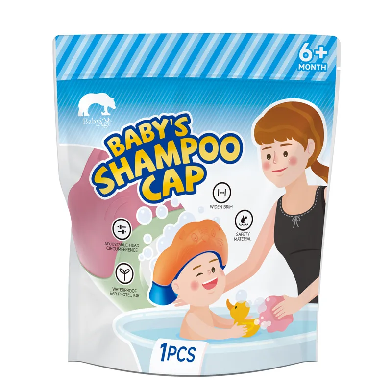 Шапочки для душа для защиты ушей, детская шапочка с козырьком для ванны, мягкие регулируемые шапочки для детского шампуня, водонепроницаемая шапочка для шампуня