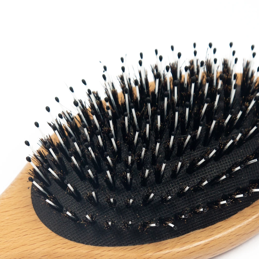 Boar Bristle Hair Brush Natural Beech Comb Hairbrush for Curly Thick Long Dry Wet Hair Detangler Massage Brushes