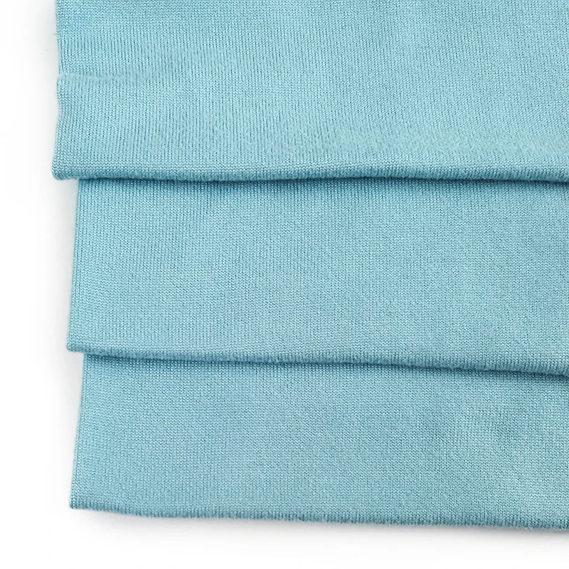  ESSE TEXTILE DTY 2 сторона матовая трикотажная ткань однотонная окрашенная для платья