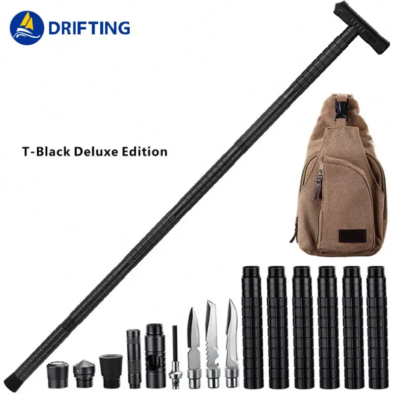 
Latest Design Multi-Functional Tactical Stick Personal Protection Self Defense Trekking Tools 