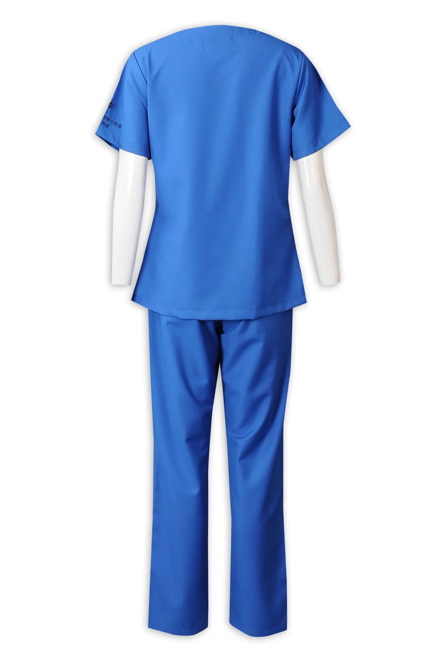 High Quality Fashionable Blue 4 Way Stretch Spandex V Neck Hospital Staff Uniform Nursing Medical Scrubs