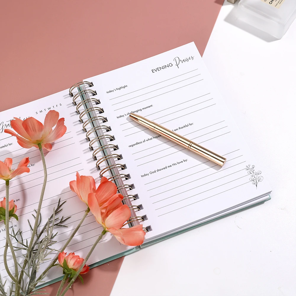 2026 Custom Printing Monthly Weekly Goal Teacher Agenda Journal Hardcover Undated Finding Joy Daily Planner