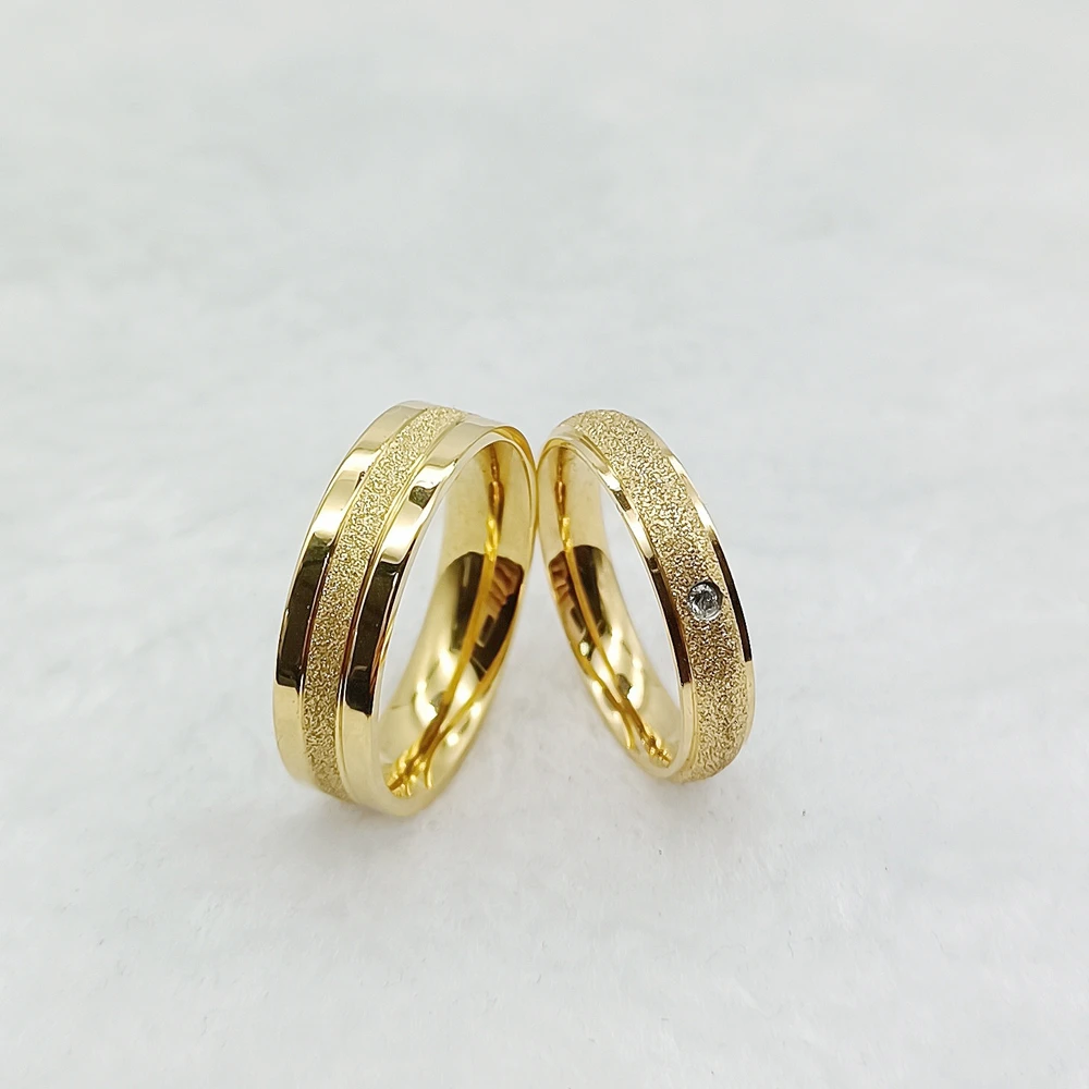 Stainless Steel Jewelry Designer 2024 Wedding Ring Online Shop Promise Ring Store 24K Gold Plated His And Hers Ring Couples