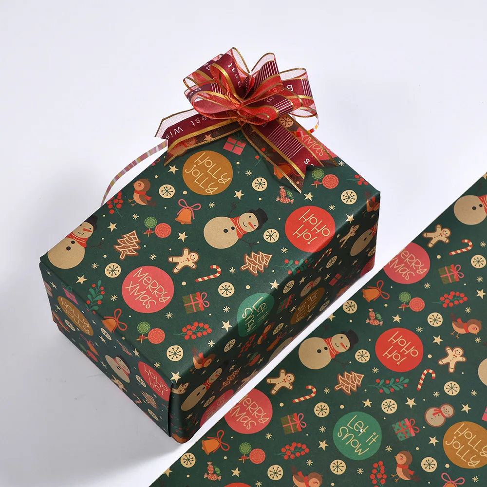Wholesale Gift packing paper roll Christmas custom gift wrapping paper