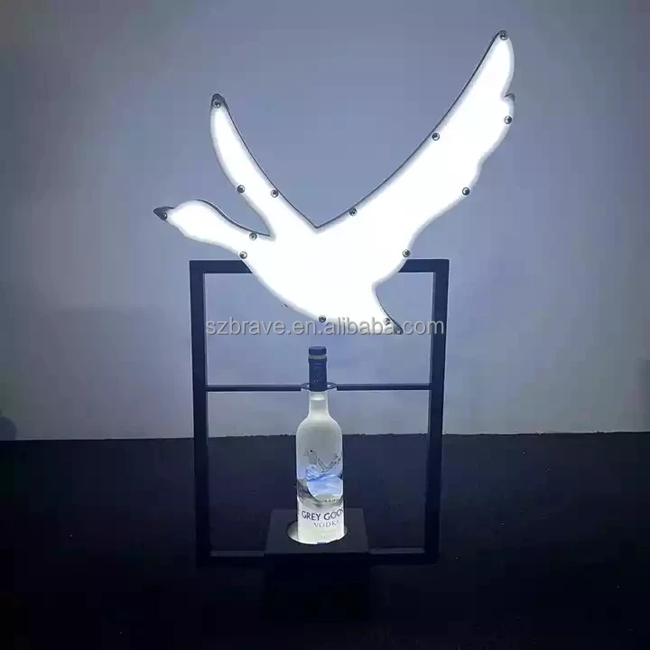 Rechargeable Night Club Bar LED Bottle Display VIP Glorifier Bottle Service GREY GOOSE White LED Bottle Presenter