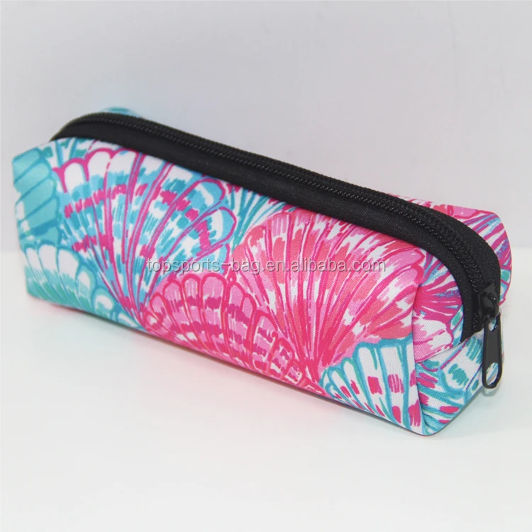 Lightweight Durable Office Zipper Pencil Pouch Bags Middle Neoprene Stationery Bag for Adult or Children