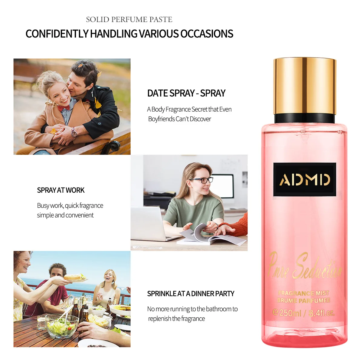 Wholesale Long Lasting Customized Women Body Mist And Spray Perfume Supplier manufacturer