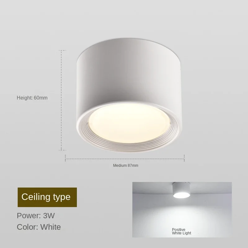 Black White Surface Mounted 12W 15W LED Downlight Driverless Ceiling Lamp 5W 7W 9W Cob Led Spot Lights Ceiling Lighting For Room