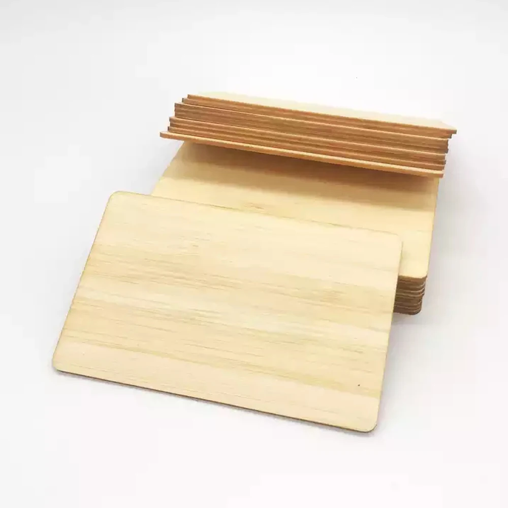13.56MHZ Blank DIY UID Chip Bamboo Wooden Membership NFC Card NFC Contactless Business Gift Card