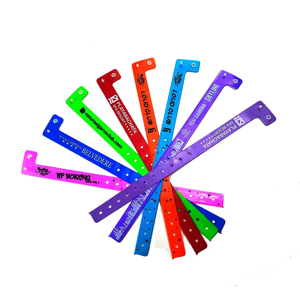 soft Comfortable Vinyl ID Bracelet Wrist band PVC Wristbands For Events