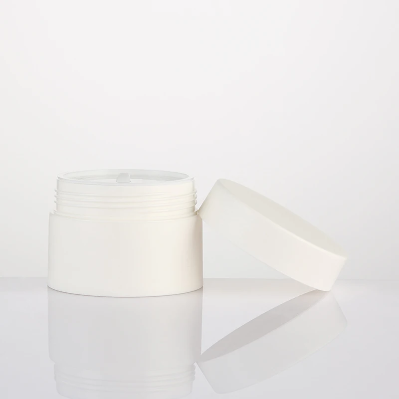 3g 5g 10g 15g 30g 50g 80g plastic white cosmetic face/eye cream PE jar with plastic lid refillable