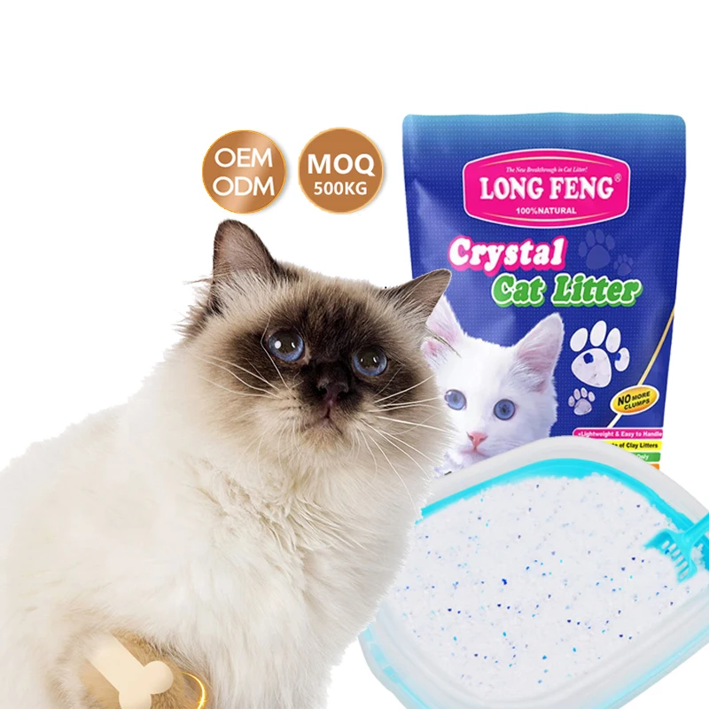 Оптовая продажа, высококачественный кристаллический кошачий наполнитель Ph, цветной силикагель с запахом