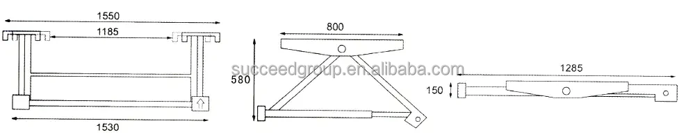 1500kg Vehicle Tilting Lift Auto Lifting Equipment Car Lift Rotisserie