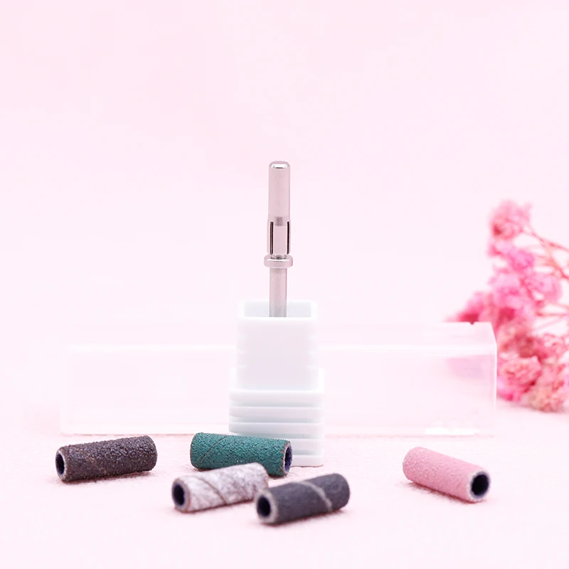 Nail Tool Manufacture Custom Box Package 100pcs 500pcs Zebra White Purple Small Pink 3mm Sanding Bands