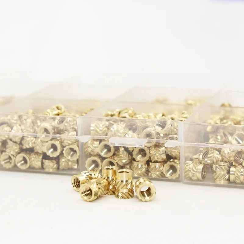 Insert Nut Set M2 M2.5 M3 M4 M5 M6 Brass Heat Set Insert Nut Hot Melt Knurled Threaded Inserts for 3d Print Embedment Copper Nut
