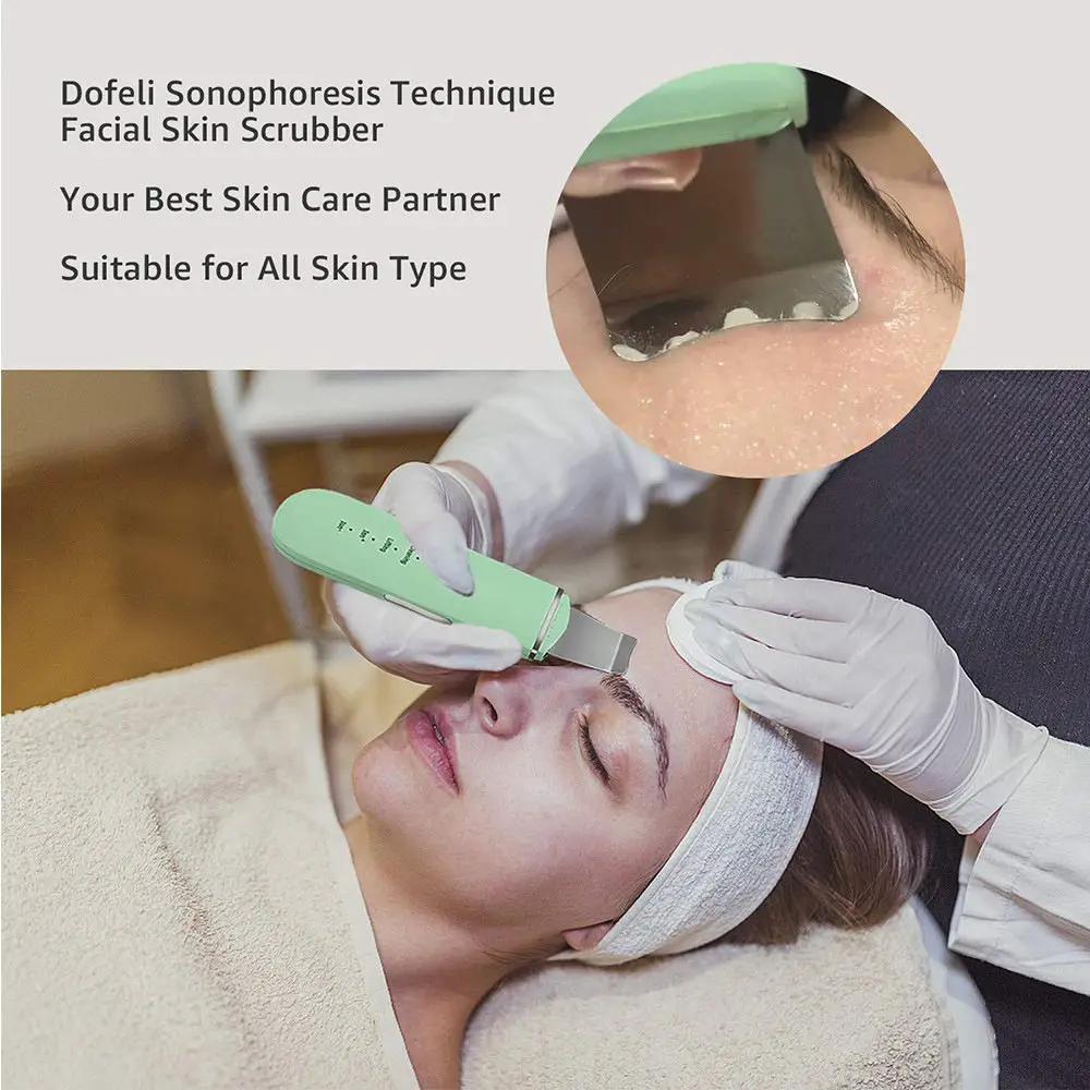 2024 New Pore Cleaner Sonic Facial Spatula Peeling Machine Blackhead Remover Face Ultrasonic Skin Scrubber