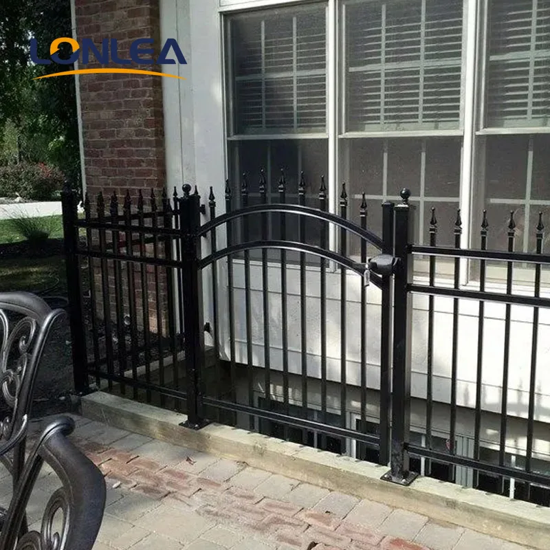 Modern Wrought Iron Design Fencing Galvanized Steel Garden Balcony Panel Metal Fence
