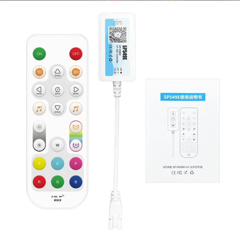 SP547E Dual Color Temperature WiFi Controller IoT Colorful Light Strip LED Controller Remote Control APP Speaker Control