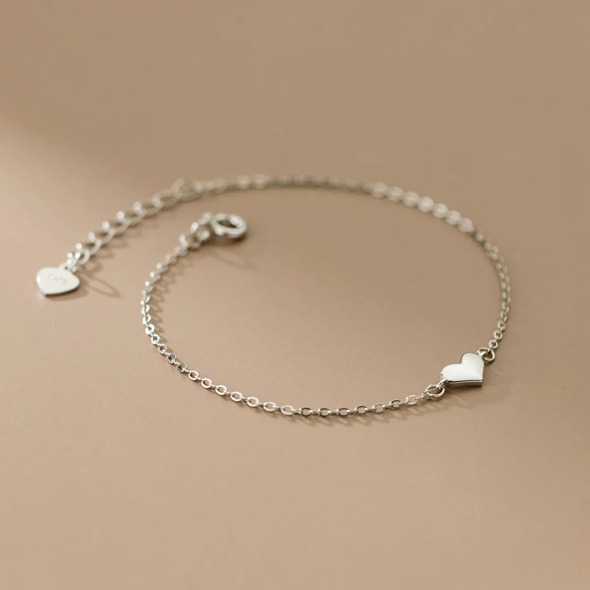 Fashion Heart Bracelet 925 Silver Charms Silver Personalized Designer Heart Bracelets