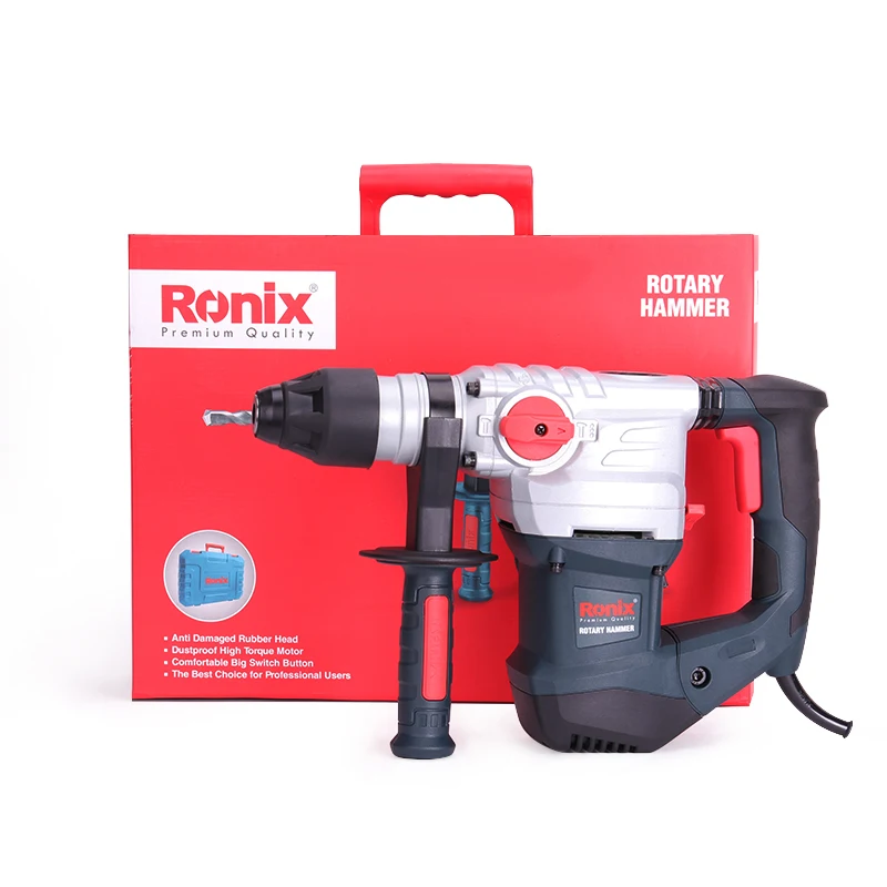 Электрическая буровая машина для бетона модель Ronix 2703 220 В 32 мм 1500 Вт SDS 6J Plus