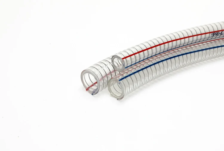 Clear Steel Wire Reinforced Spiral Suction Hose Pipe Transparent Pvc Spring Hose