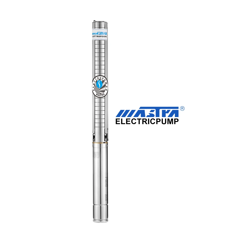 Mastra 3 inch SP Series Italy Full Stainless Steel 1.5hp Deep Well Borehole Pumps Submersible Water Pump